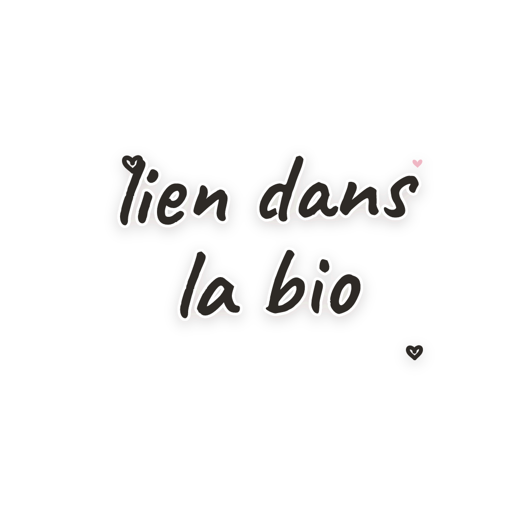 Sticker: lien dans la bio