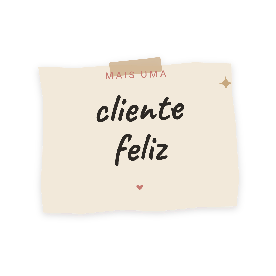 Sticker: mais uma cliente feliz