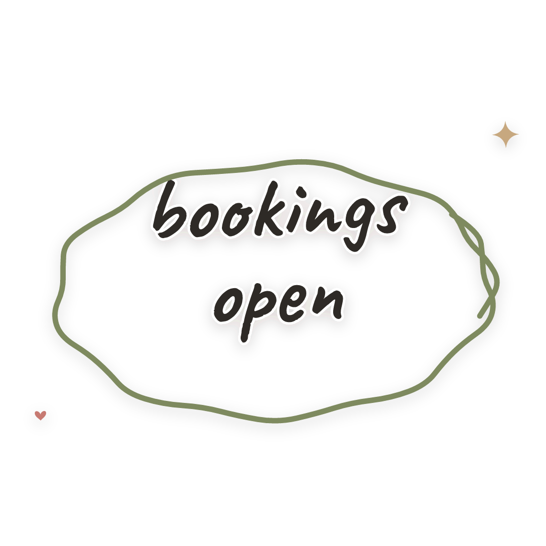 Sticker: bookings open