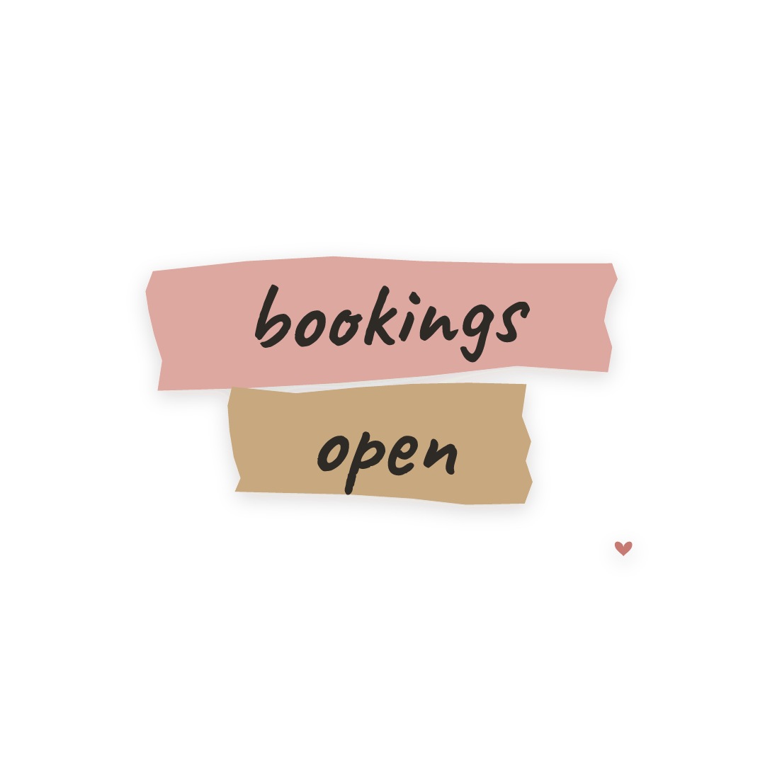 Sticker: bookings open
