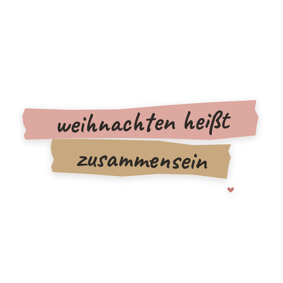 Sticker: weihnachten heißt zusammensein