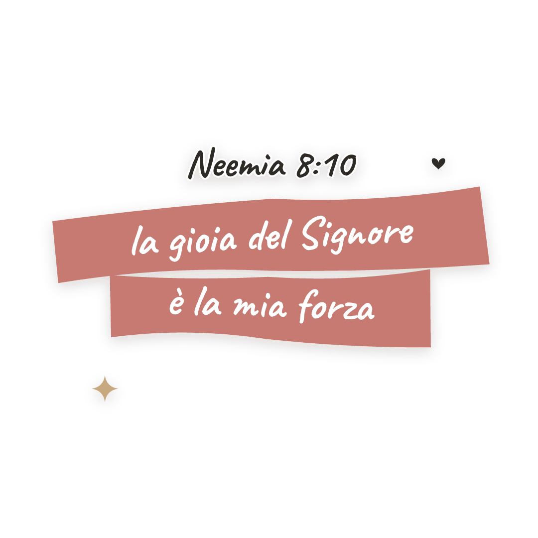 Sticker: Neemia 8:10 la gioia del Signore è la mia forza