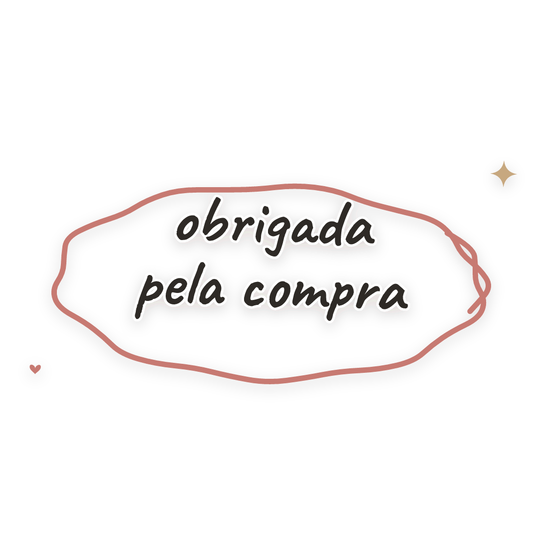 Sticker: obrigada pela compra