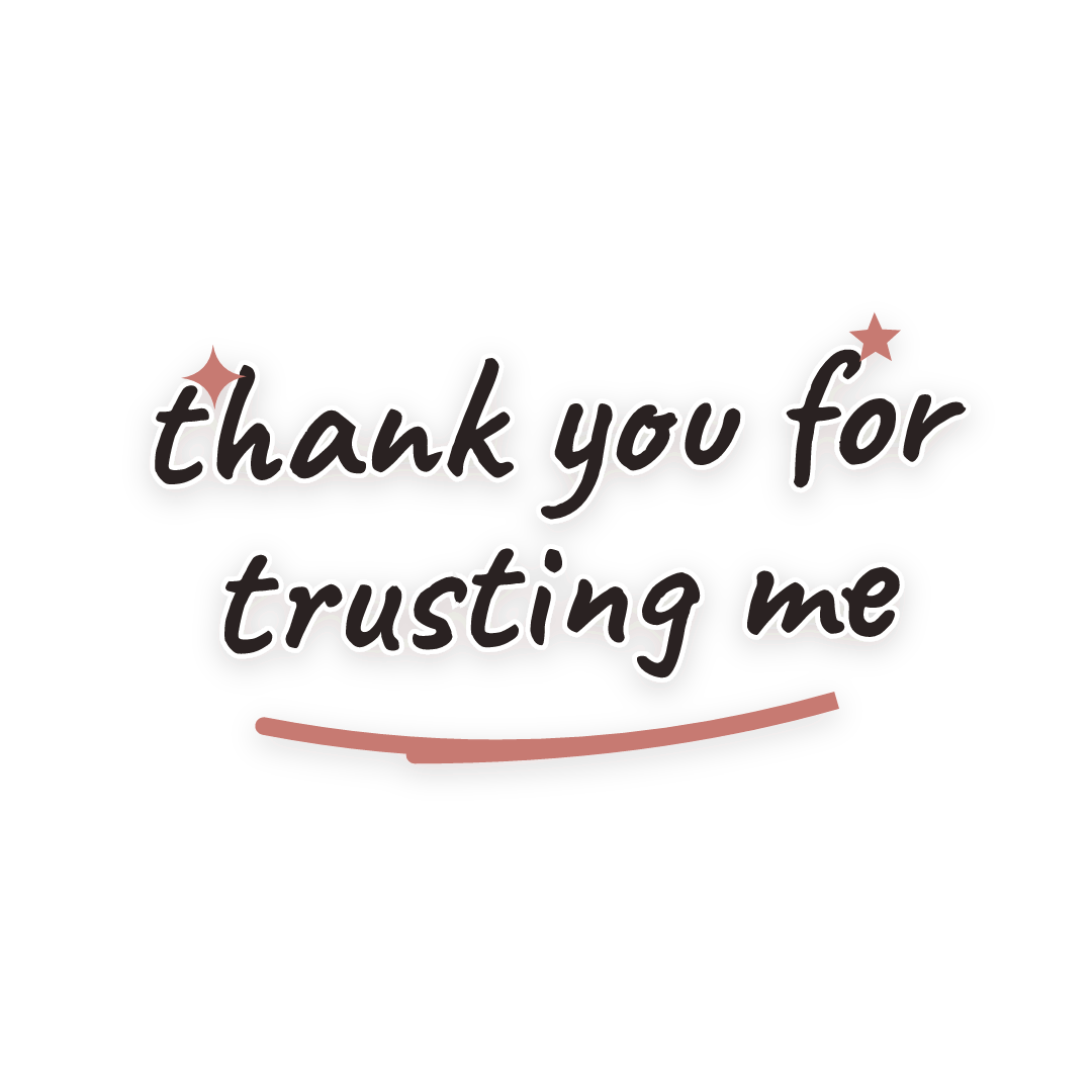 Sticker: thank you for trusting me