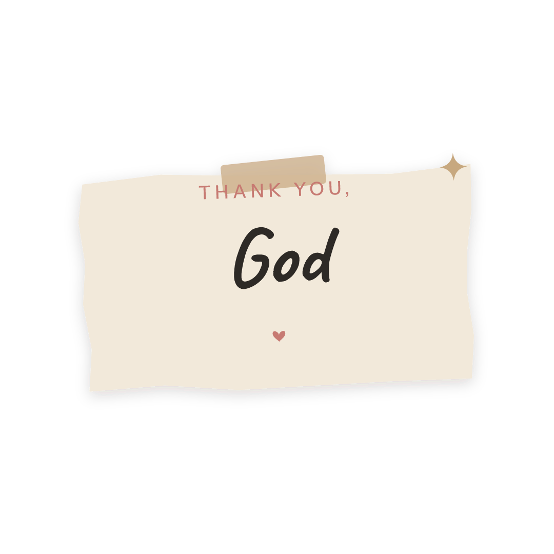 Sticker: thank you, God