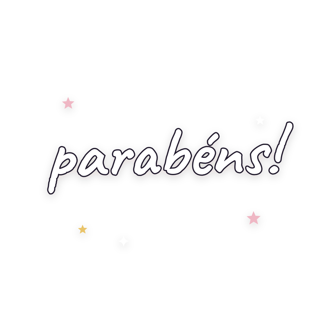 Sticker: parabéns!