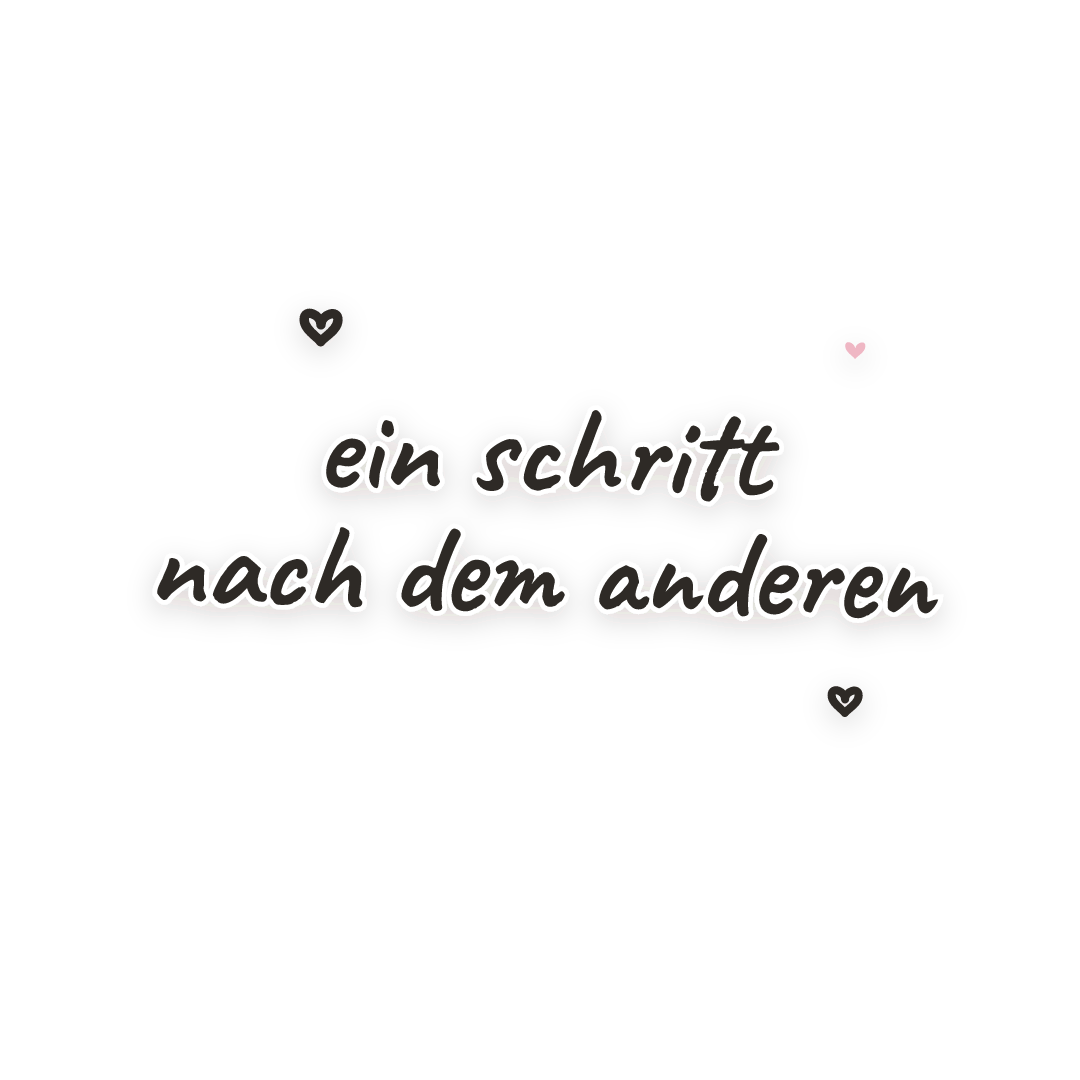 Sticker: ein schritt nach dem anderen