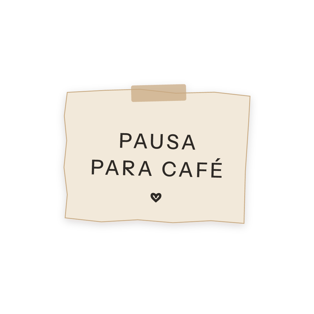 Sticker: pausa para café