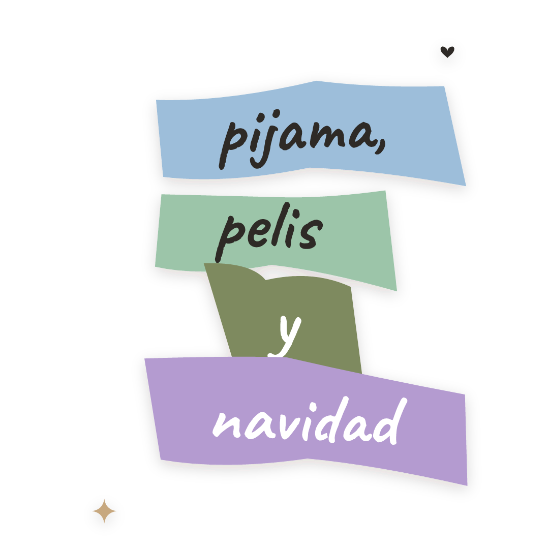 Sticker: pijama, pelis y navidad