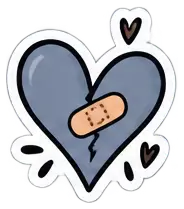 Sticker: Coração remendado