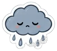 Sticker: Nuvem de chuva
