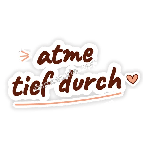 Sticker: atme tief durch