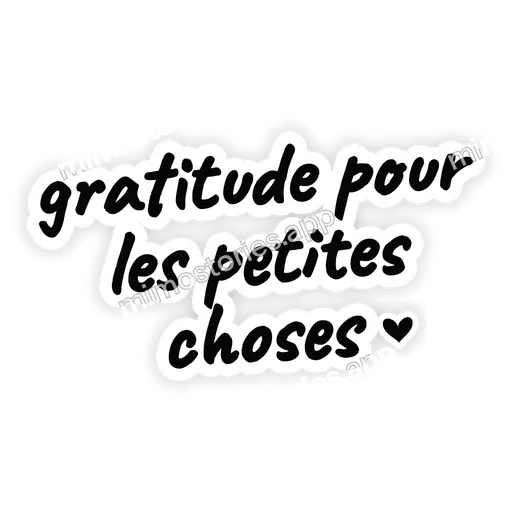 Sticker: gratitude pour les petites choses