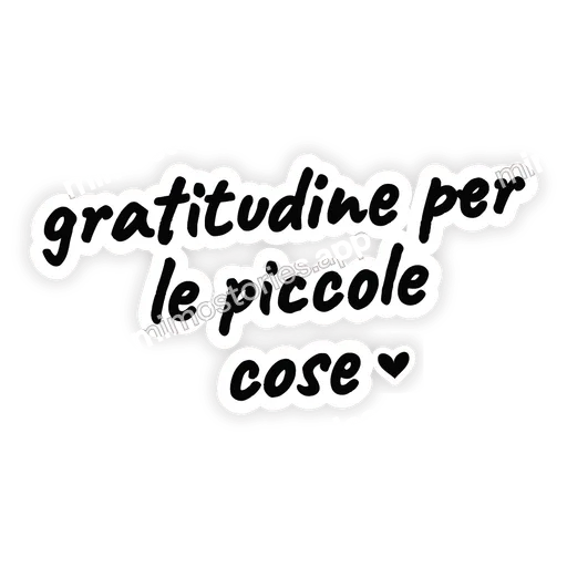 Sticker: gratitudine per le piccole cose