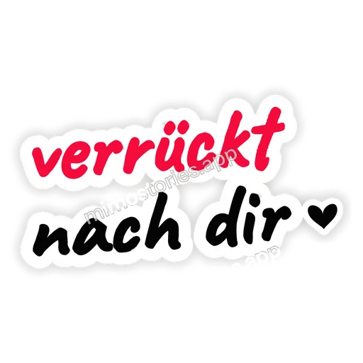 Sticker: verrückt nach dir
