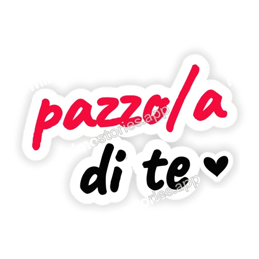 Sticker: pazzo/a di te