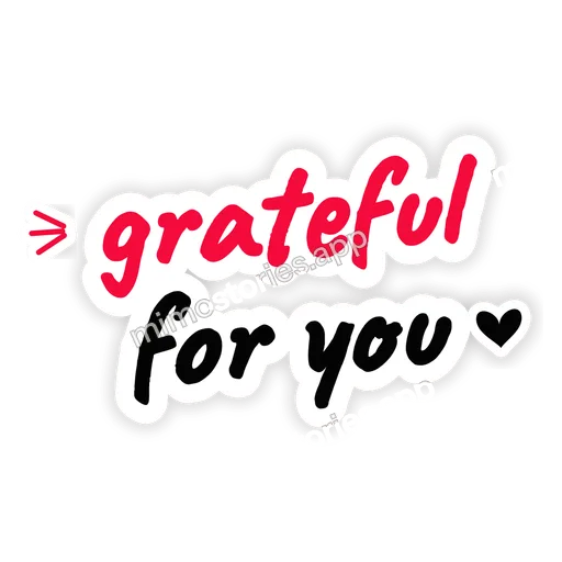 Sticker: grateful for you
