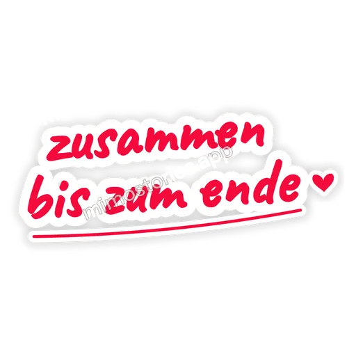 Sticker: zusammen bis zum ende