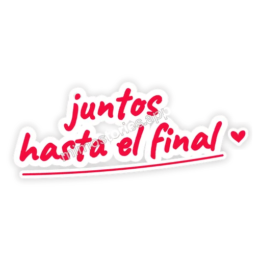 Sticker: juntos hasta el final