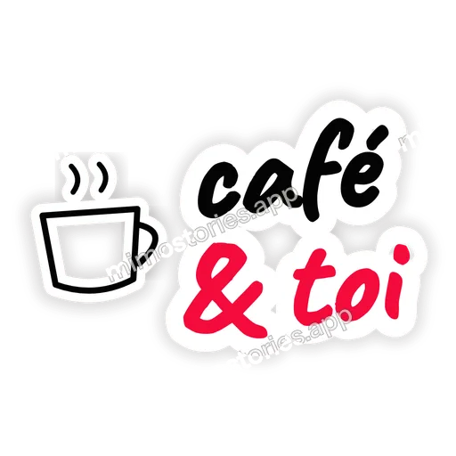 Sticker: café & toi