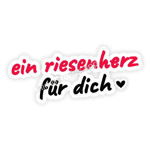 Sticker: ein riesenherz für dich