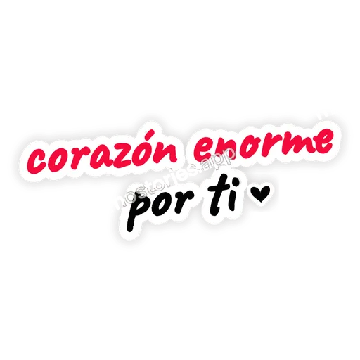 Sticker: corazón enorme por ti