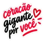 Sticker: coração gigante por você