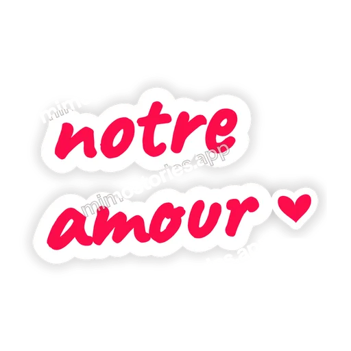 Sticker: notre amour