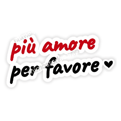 Sticker: più amore per favore