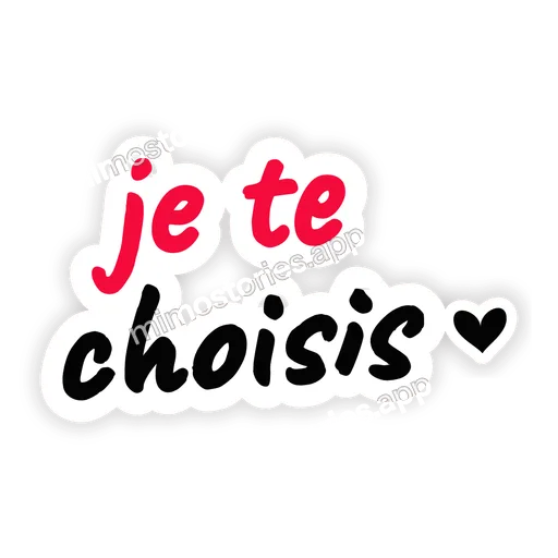 Sticker: je te choisis