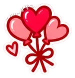 Sticker: Herzballons