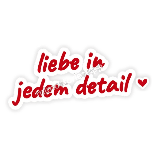 Sticker: liebe in jedem detail