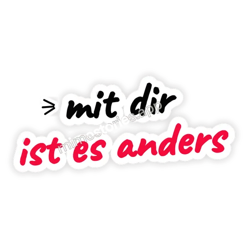 Sticker: mit dir ist es anders
