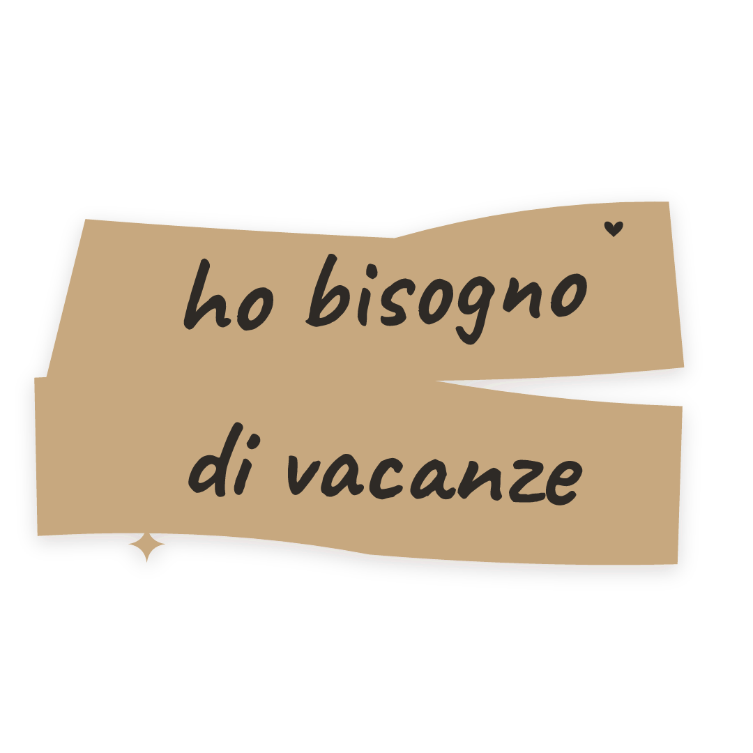 Sticker: ho bisogno di vacanze