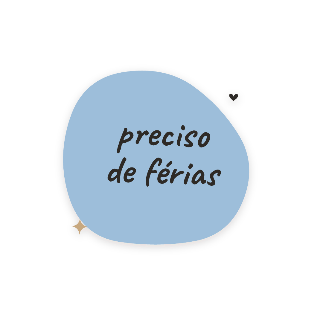 Sticker: preciso de férias