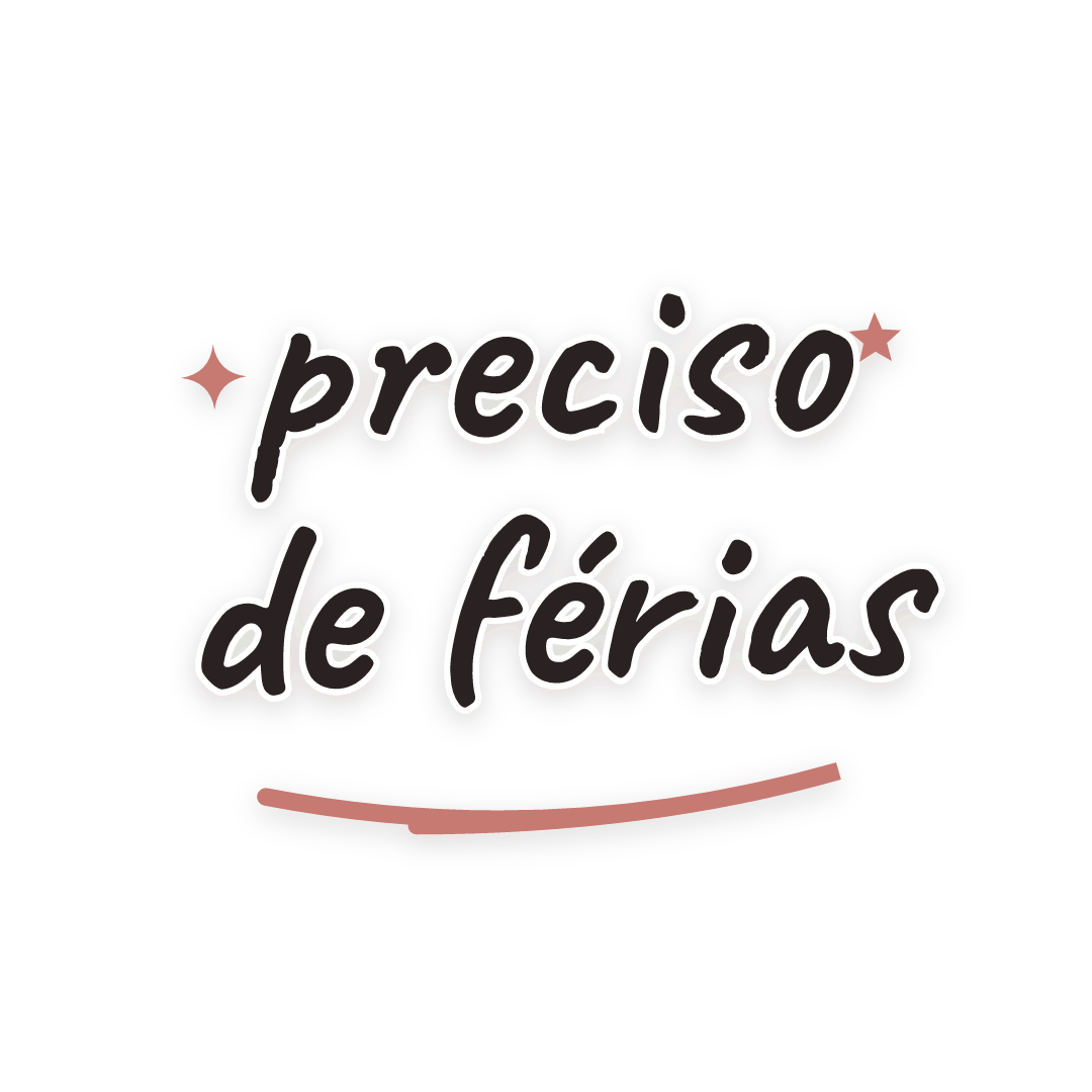 Sticker: preciso de férias