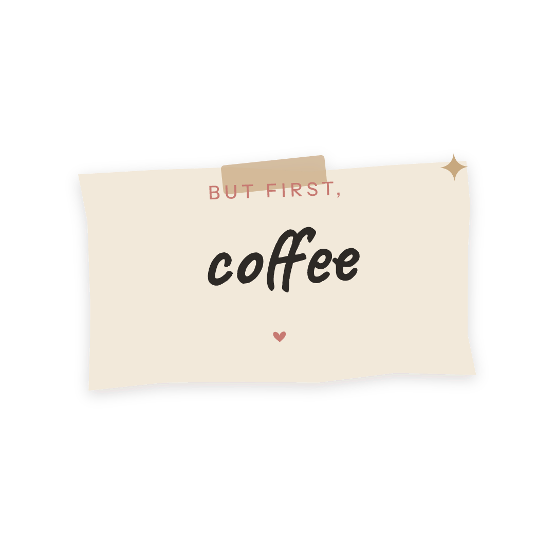 Sticker: but first, coffee