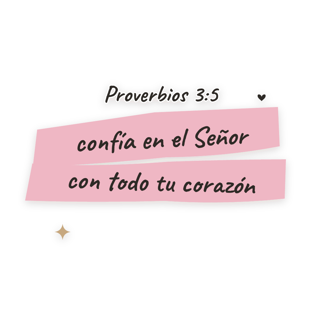 Sticker: Proverbios 3:5 confía en el Señor con todo tu corazón