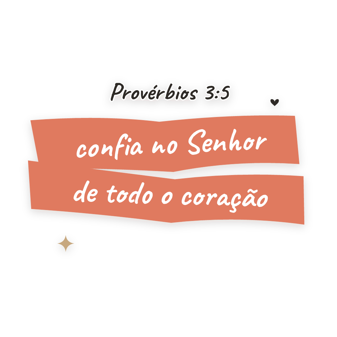 Sticker: Provérbios 3:5 confia no Senhor de todo o coração
