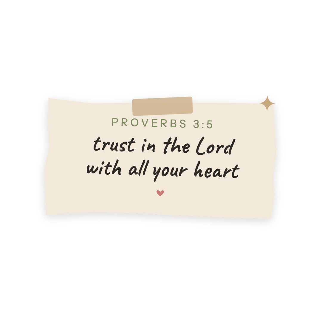 Sticker: Proverbs 3:5 trust in the Lord with all your heart