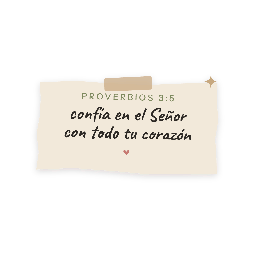 Sticker: Proverbios 3:5 confía en el Señor con todo tu corazón