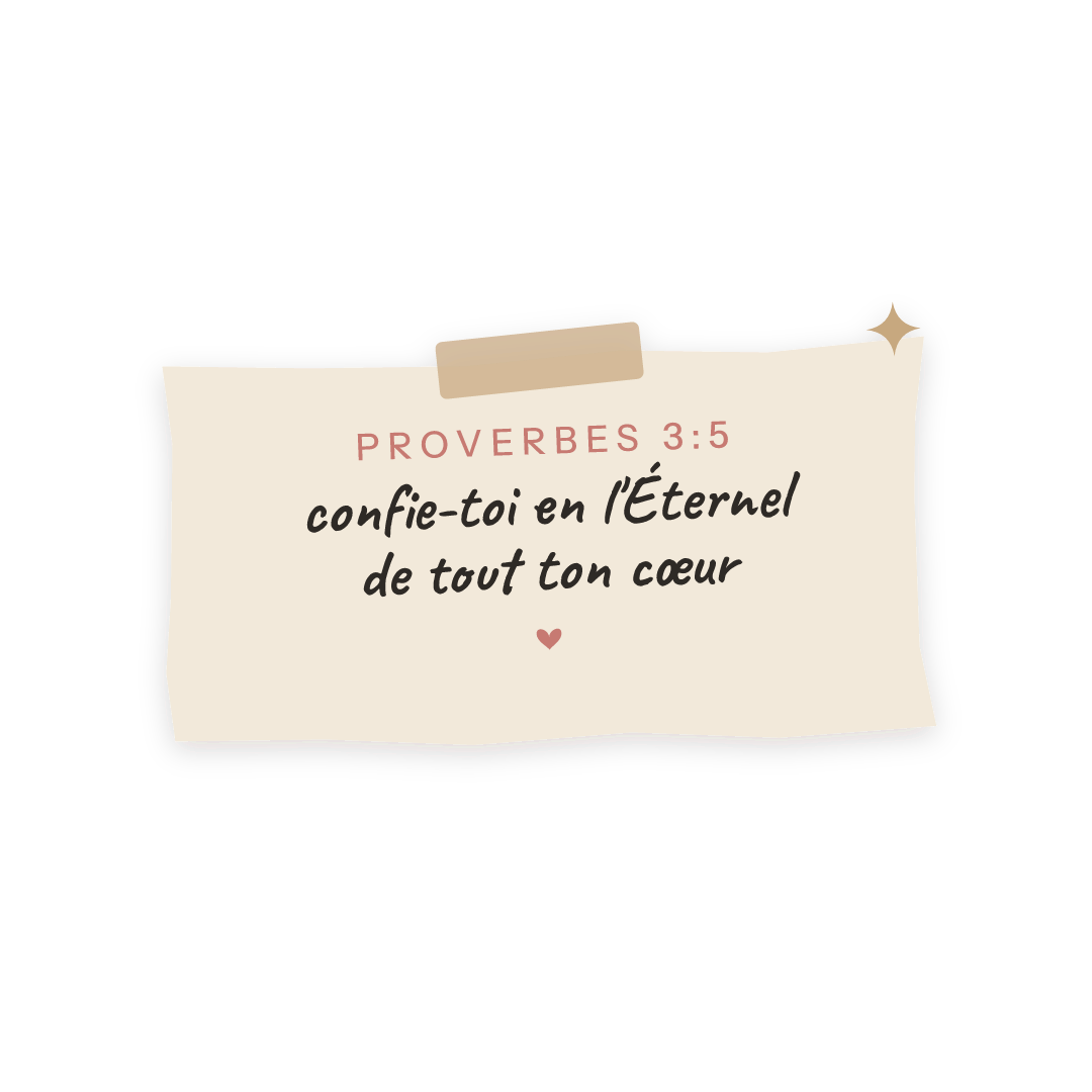 Sticker: Proverbes 3:5 confie-toi en l'Éternel de tout ton cœur
