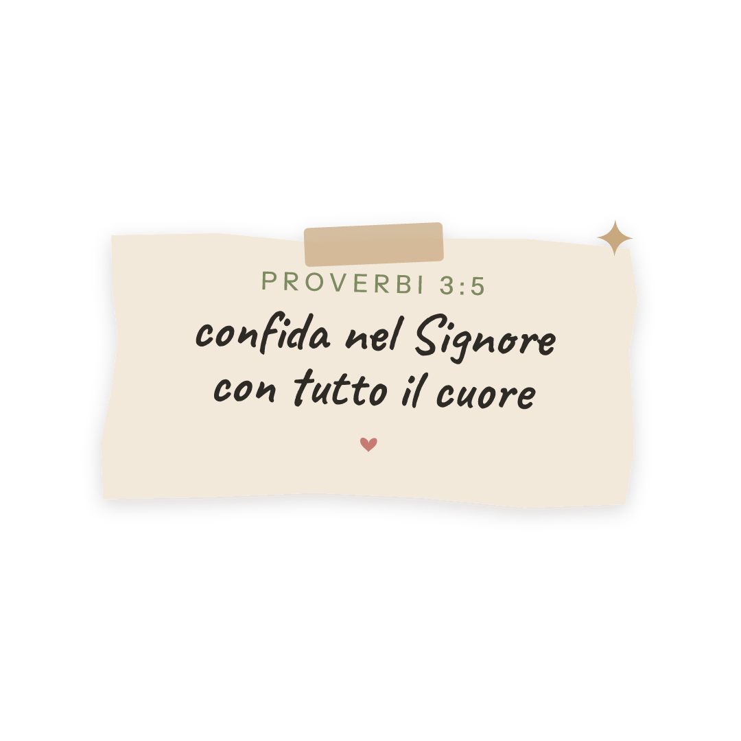 Sticker: Proverbi 3:5 confida nel Signore con tutto il cuore
