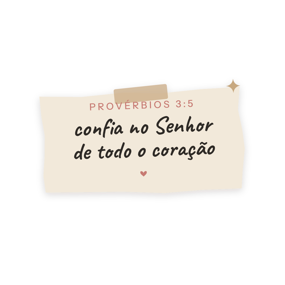 Sticker: Provérbios 3:5 confia no Senhor de todo o coração