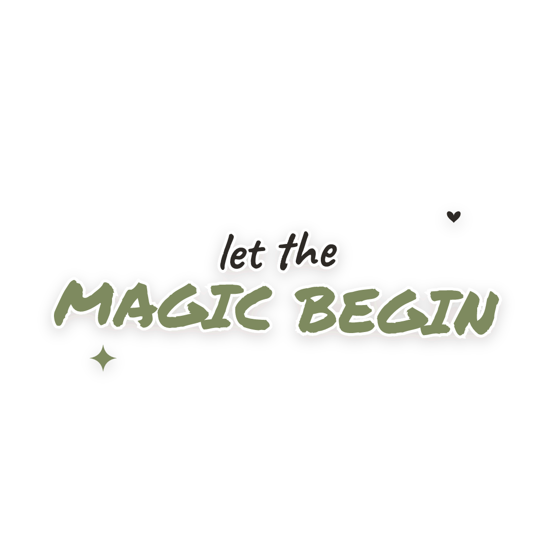 Sticker: let the magic begin