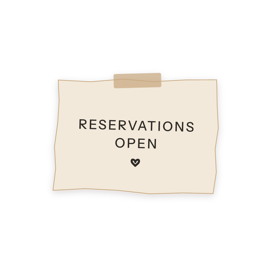 Sticker: reservations open