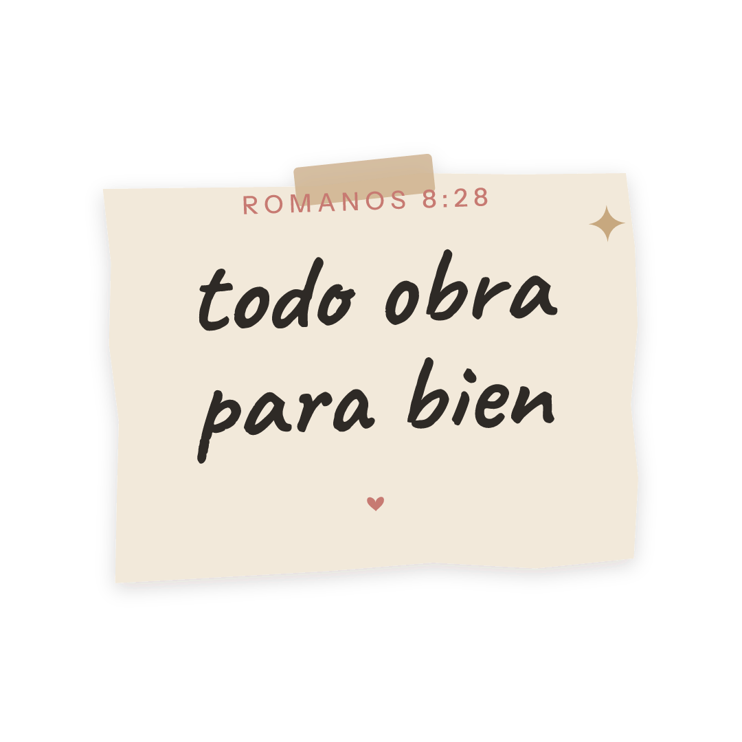 Sticker: Romanos 8:28 todo obra para bien
