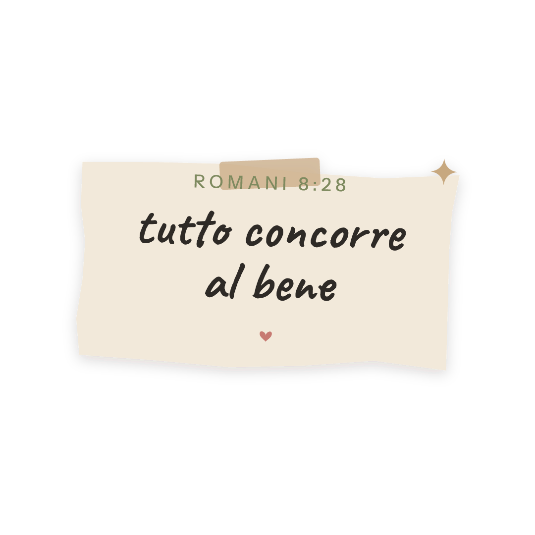 Sticker: Romani 8:28 tutto concorre al bene