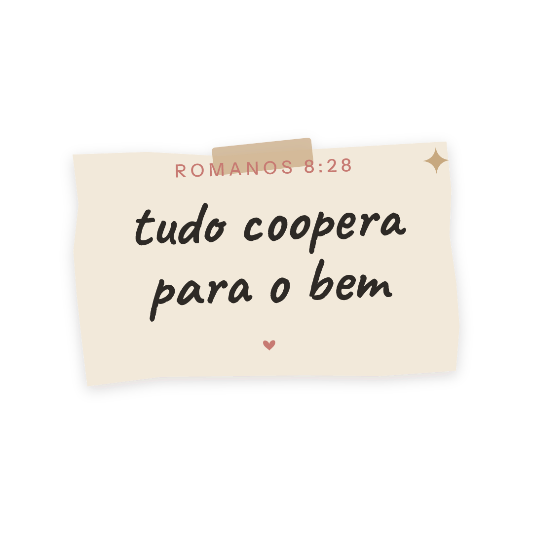 Sticker: Romanos 8:28 tudo coopera para o bem