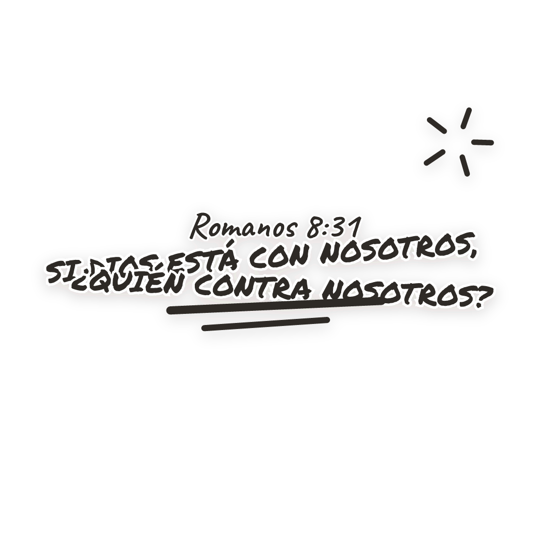Sticker: Romanos 8:31 si Dios está con nosotros, ¿quién contra nosotros?